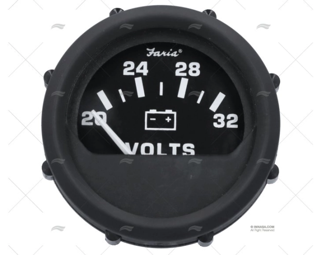 VOLTÍMETRO 20-32V PRETO FRN FARIA