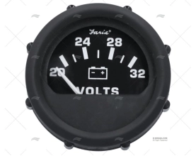 VOLTÍMETRO 20-32V PRETO FRN FARIA