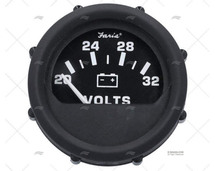 VOLTMETRO 20-32V NERO FRN FARIA