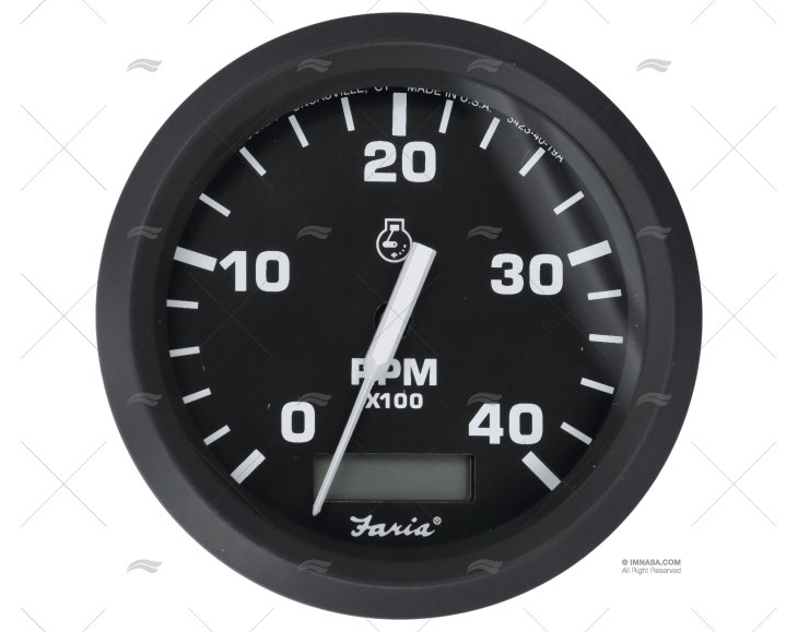 TACÓMETRO 4000 85mm C/HOR PRETO FRN FARIA