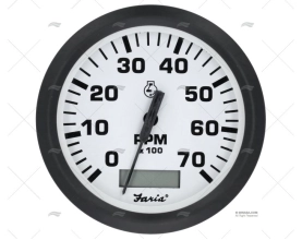 TACÓMETRO 7000 85mm C/HOR BRANCO FRB FARIA