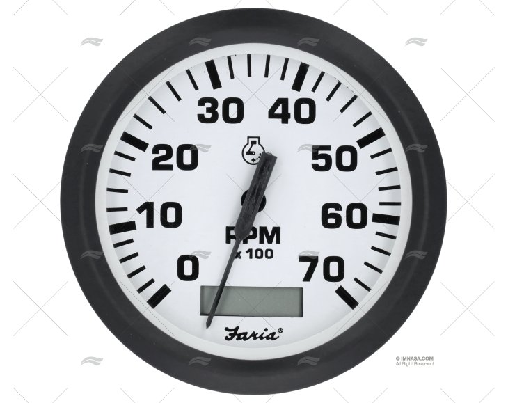 TACÓMETRO 7000 85mm C/HOR BRANCO FRB FARIA