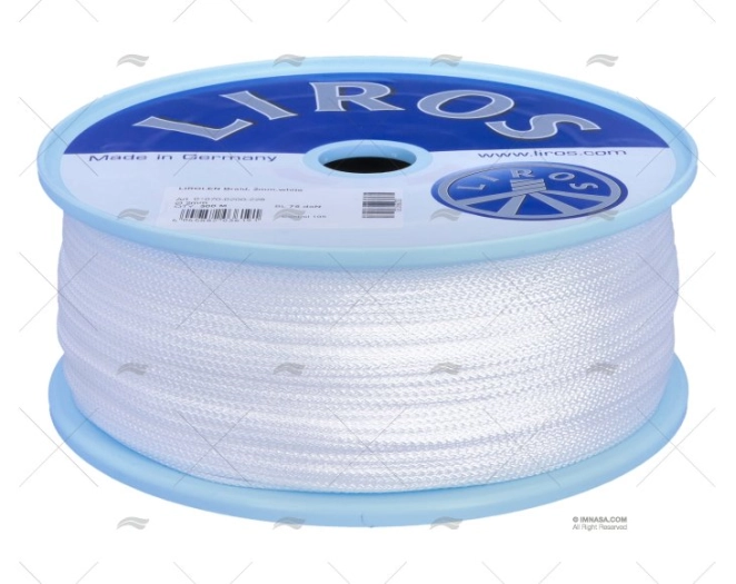 TWISTED POLYPROP. ROPE 02mm WHITE 500m LIROS