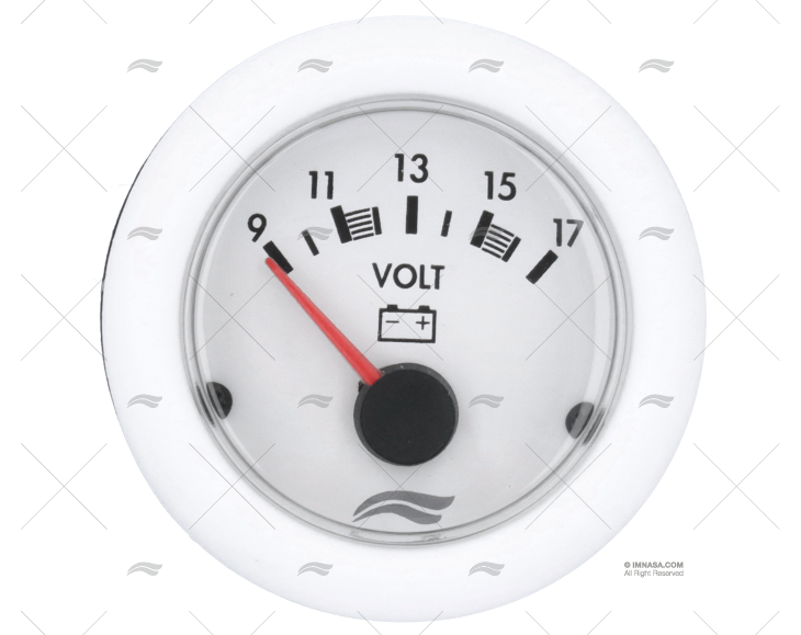 VOLTÍMETRO  8-16V BRANCO BRM IMNASA