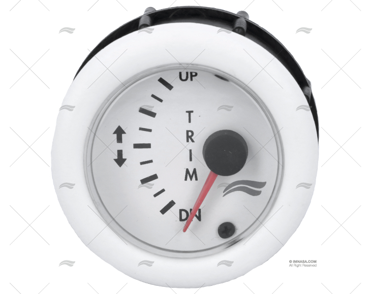 INDICATORE TRIM 52mm 12V BIANCO BRM IMNASA