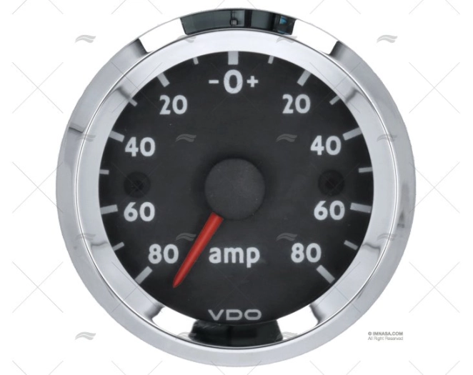 AMPEROMETRO OL (GHIERA CROMATA)  80A 12V VDO