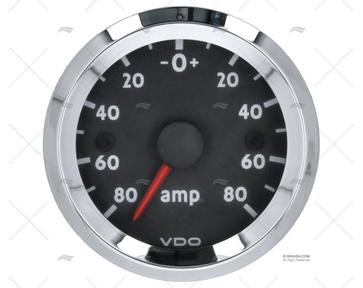 AMPERÍMETRO OL (ARO CROMADO)  80A 12V VDO