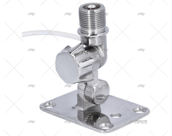 BASE INOX ANTENNA VHF CON CONNESSIONE PACIFIC AERIALS
