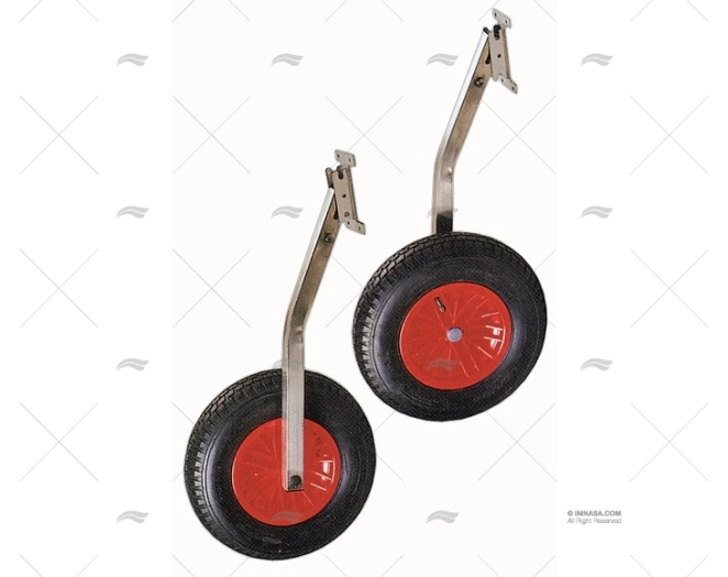 RUEDAS ARRASTRE PLEGABLE INOX CURVO