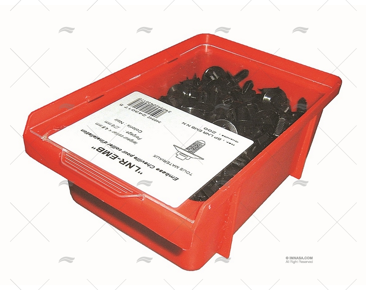 WALL PLUGS  BLACK 6mm 200unit