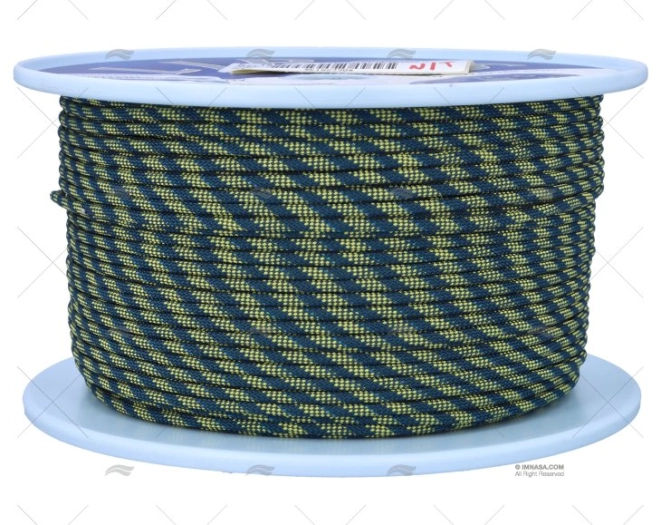 CORDAGE REGATTA 2000 04mm BLEU/JAUNE 250 LIROS
