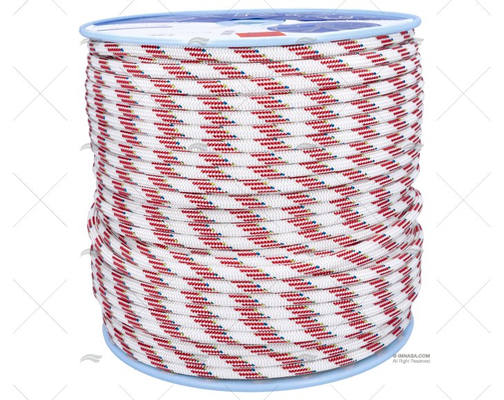 ROPE  DYNAMIC 10mm WHITE/RED / 200MT