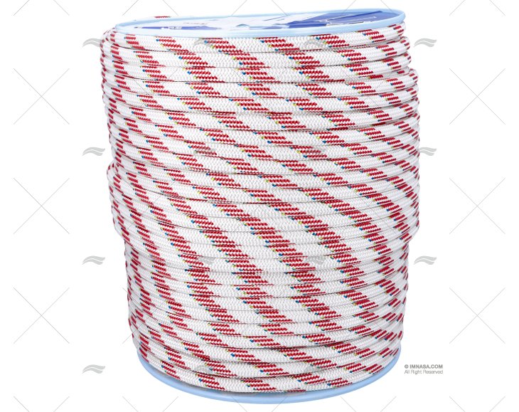 CABO DYNAMIC PLUS 12mm BRANCO/VERMELHO 200m LIROS