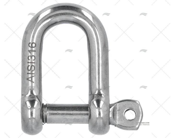 D SHACKLES S.S. SHAFT SAFETY PIN 12mm
