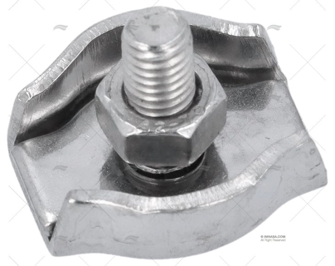 FERMACAVI INOX PIATTO SEMPLICE  4mm