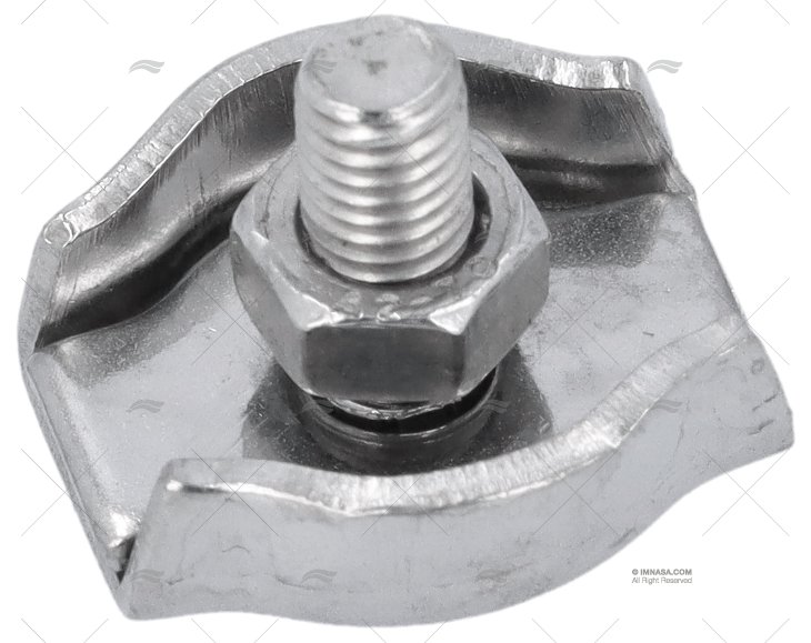 FERMACAVI INOX PIATTO SEMPLICE  4mm