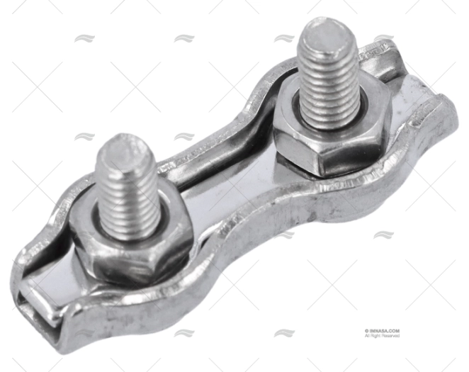 ABRAÇADEIRAS DE CABOS INOX PLANO DUPLO  2mm