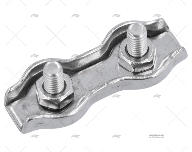 ABRAÇADEIRAS DE CABOS INOX PLANO DUPLO  3mm