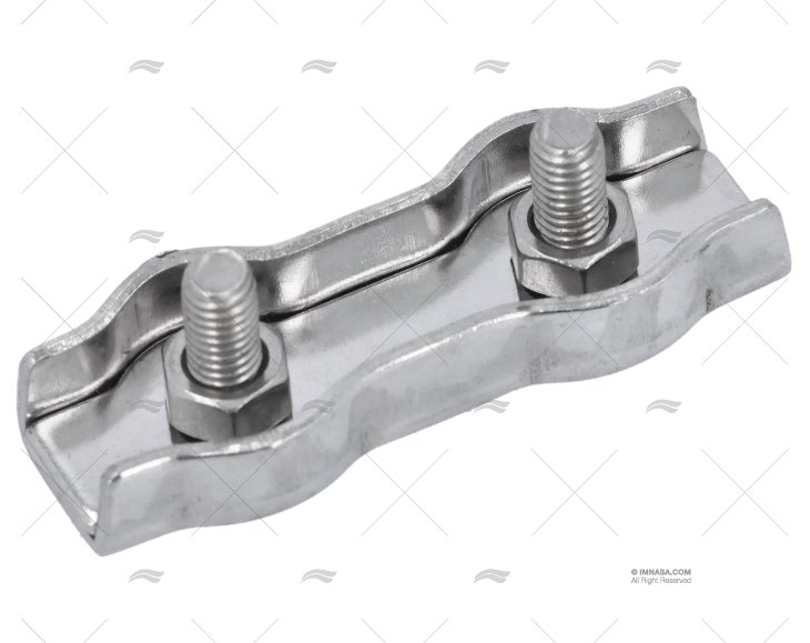 ABRAÇADEIRAS DE CABOS INOX PLANO DUPLO  5mm