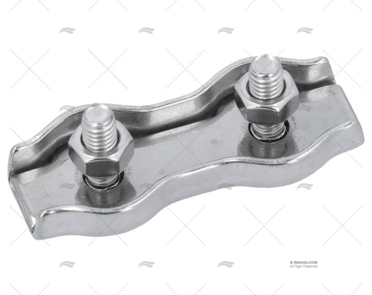ABRAÇADEIRAS DE CABOS INOX PLANO DUPLO  6mm
