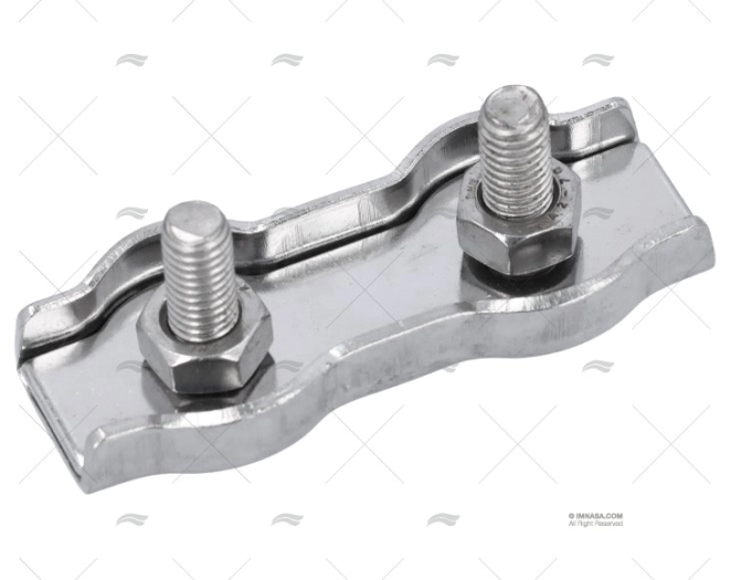 ABRAÇADEIRAS DE CABOS INOX PLANO DUPLO  8mm