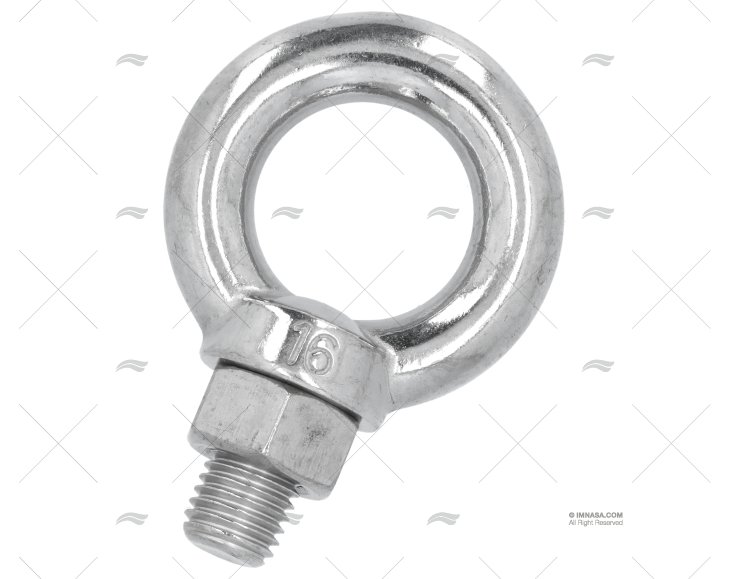 ARGOLA C/PARAFUSO AÇO INOX 316 M16
