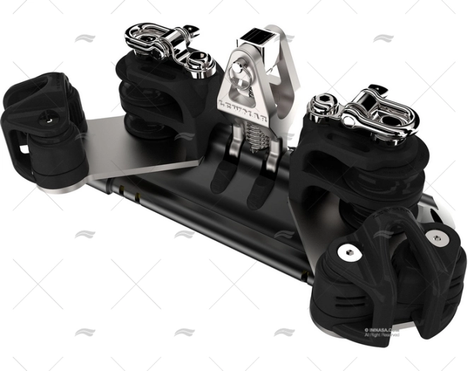 CARRO T-2 DUPLO FIXAÇÃO 1500kg PRETO LEWMAR