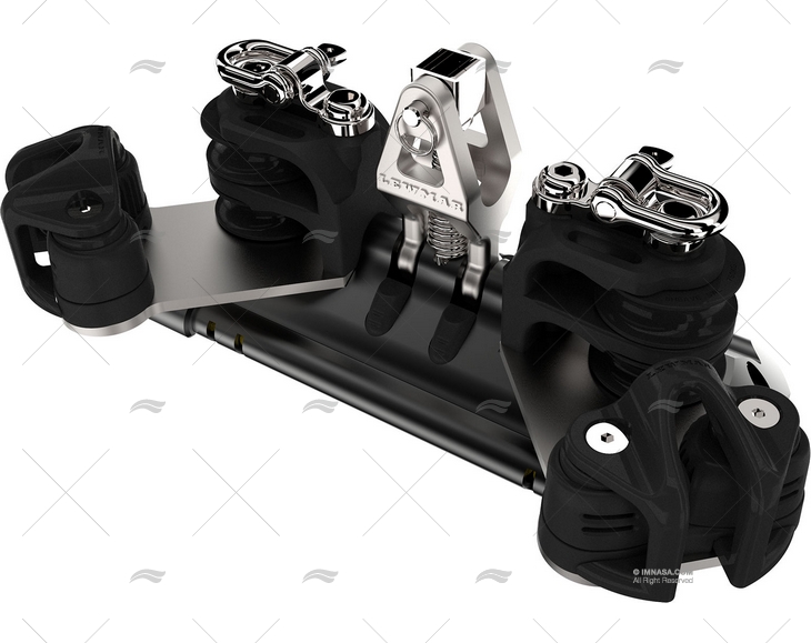 CARRO T-2 DUPLO FIXAÇÃO 1500kg PRETO LEWMAR