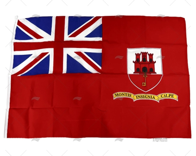 GIBRALTAR MERCHANT FLAG 100x70cm HQ ADRIA BANDIERE