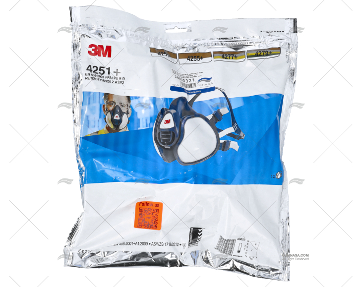 THREAD MASK W/INTEGRATED FILTERS A1P2 3M