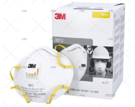 MÁSCARA DE PROTEÇÃO COM VÁLVULA (8812)     10U 3M