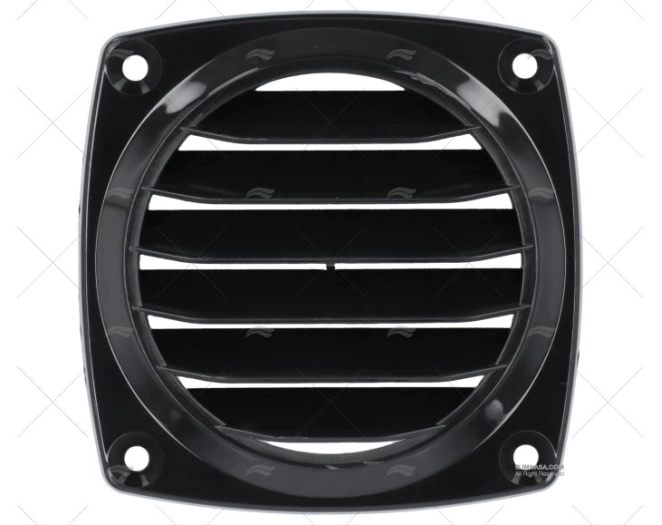 GRILLE NOIR 76x62MM AVEC TUYAU