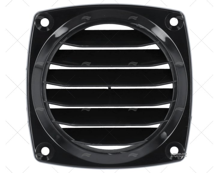 GRILLE NOIR 76x62MM AVEC TUYAU