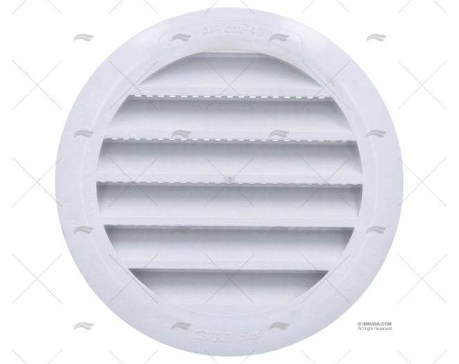 WHITE ROUND GRATING 100mm