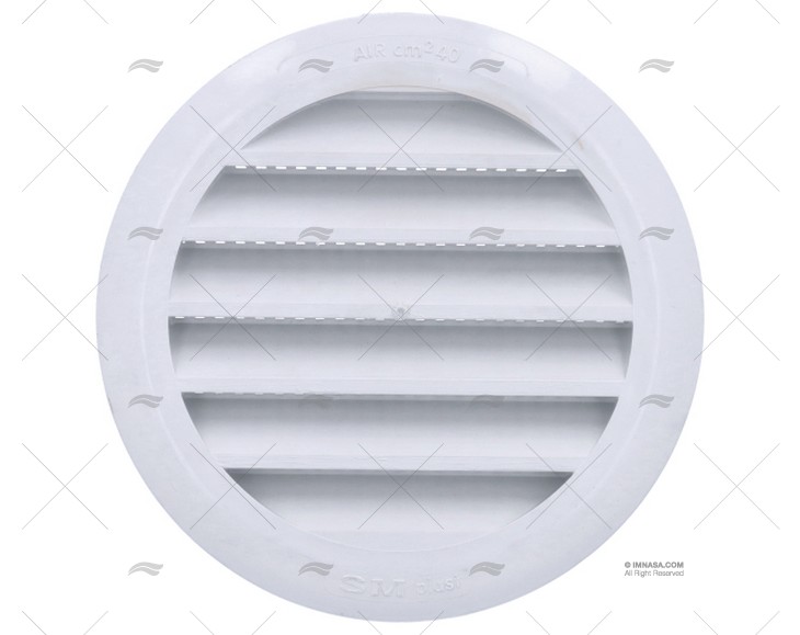 WHITE ROUND GRATING 100mm