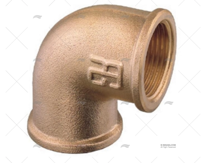 COTOVELO BRONZE FÊMEA-FÊMEA 90º 3/8" GUIDI