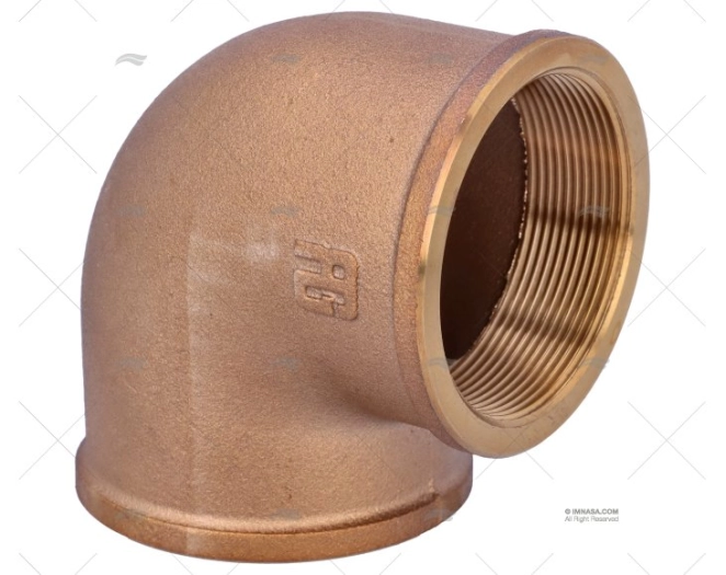 COTOVELO BRONZE FÊMEA-FÊMEA 90º 2\"1/2 GUIDI