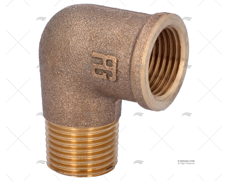 Gomito BRONZO M-F 90º 1/2" GUIDI