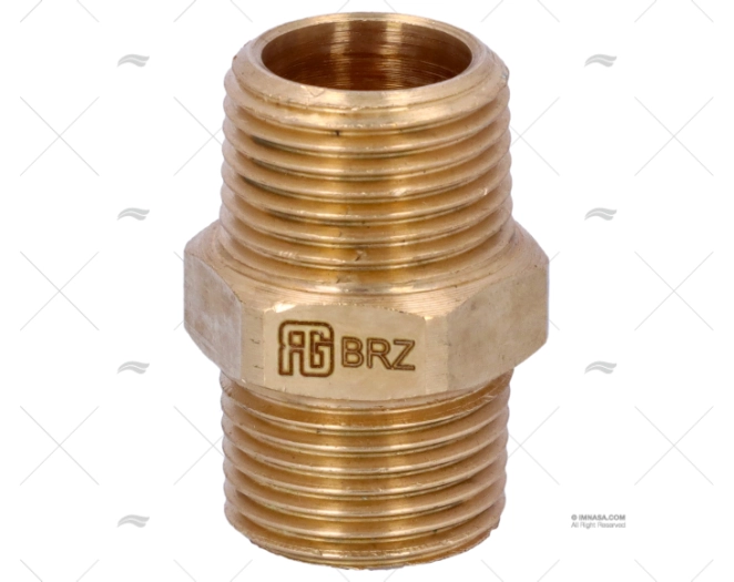 CONEXÃO BRONCE M-M 3/8" GUIDI
