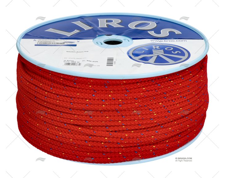 ROPE LIROS NAUTIC 06mm RED / 200m