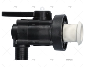 RUBINETTO CON PASSASCAFO 1"1/2 GOMITO FORESPAR