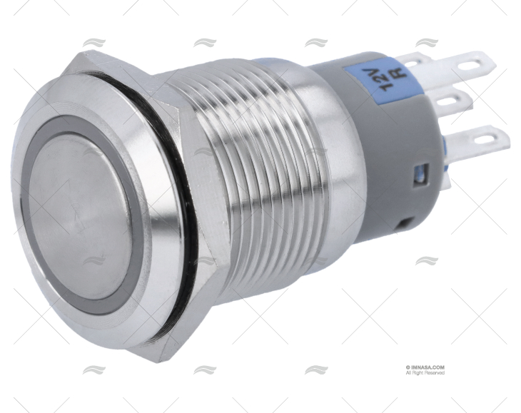 INTERRUTTORE MOMENTANEO 12V CON LED ROSSO BEP