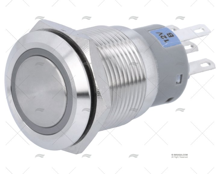 INTERRUTTORE MOMENTANEO 12V CON LED BLU BEP