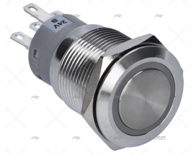 INTERRUTTORE MOMENTANEO 24V CON LED BLU BEP