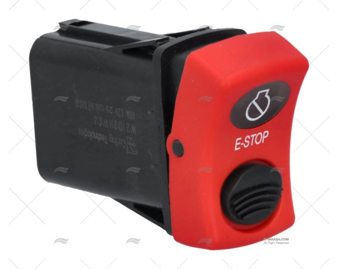 INTERRUPTOR PARAGEM MOTOR TRAVA VERMELHO COM CARLINGSWITCH