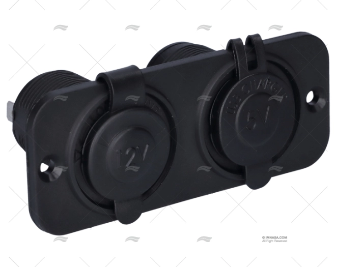 DOPPIO ACCENDINO USB NAUTICO 12V