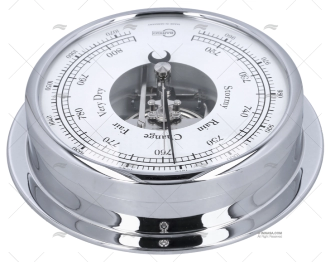 *** CHROMED BAROMETER 130mm BARIGO