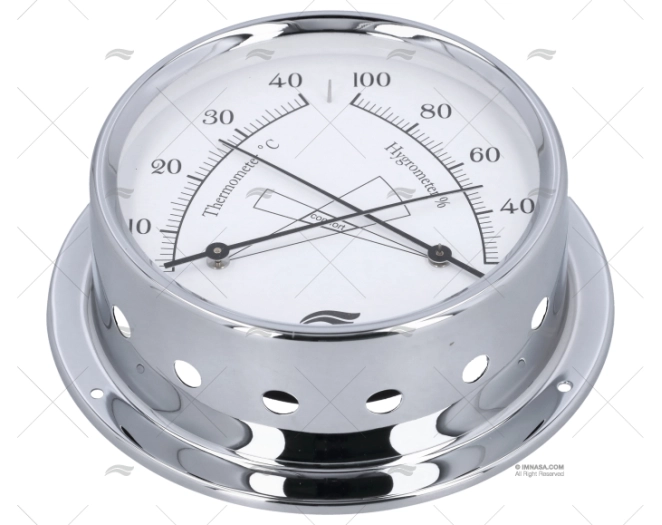TERMO-IGROMETRO CROMATO 120mm BARIGO