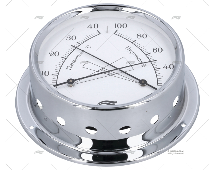 TERMO-IGROMETRO CROMATO 120mm BARIGO