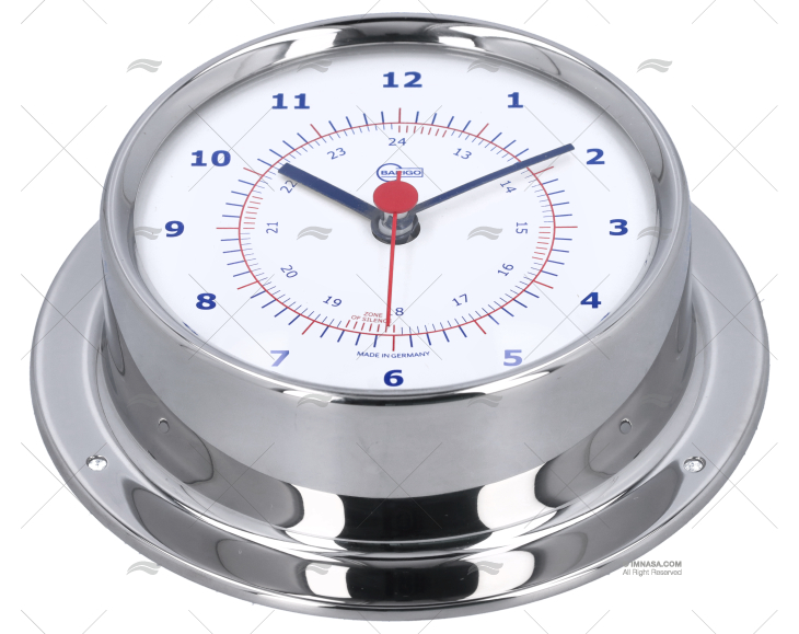 STAINLESS STEEL CLOCK 85mm BARIGO STAINLESS STEEL CLOCK 85mm BARIGO